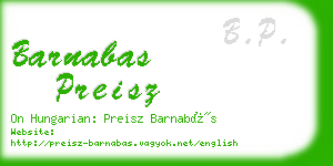 barnabas preisz business card